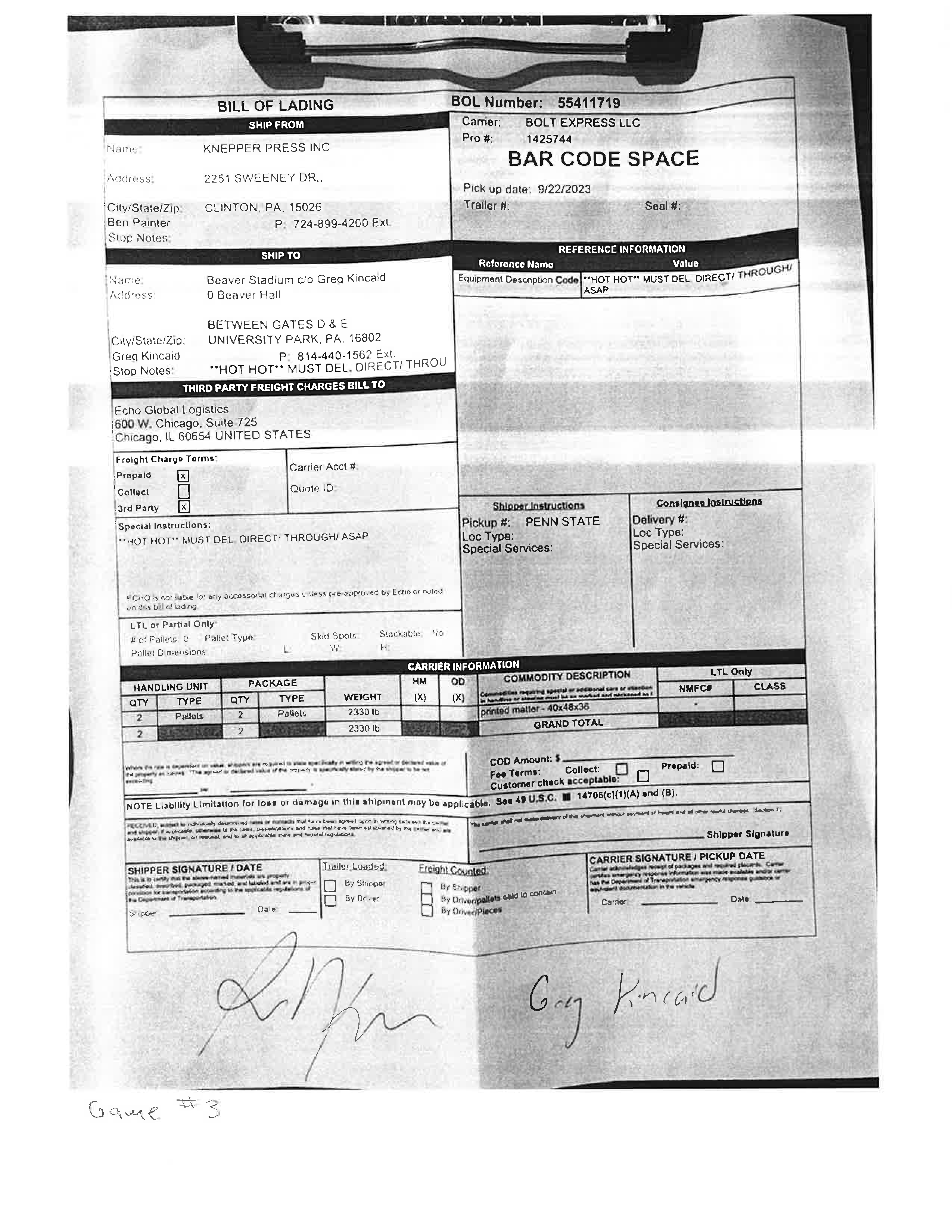 Image of Exhibit A - DELIVERY RECORD SHEET SCREEN SHOT Page 3