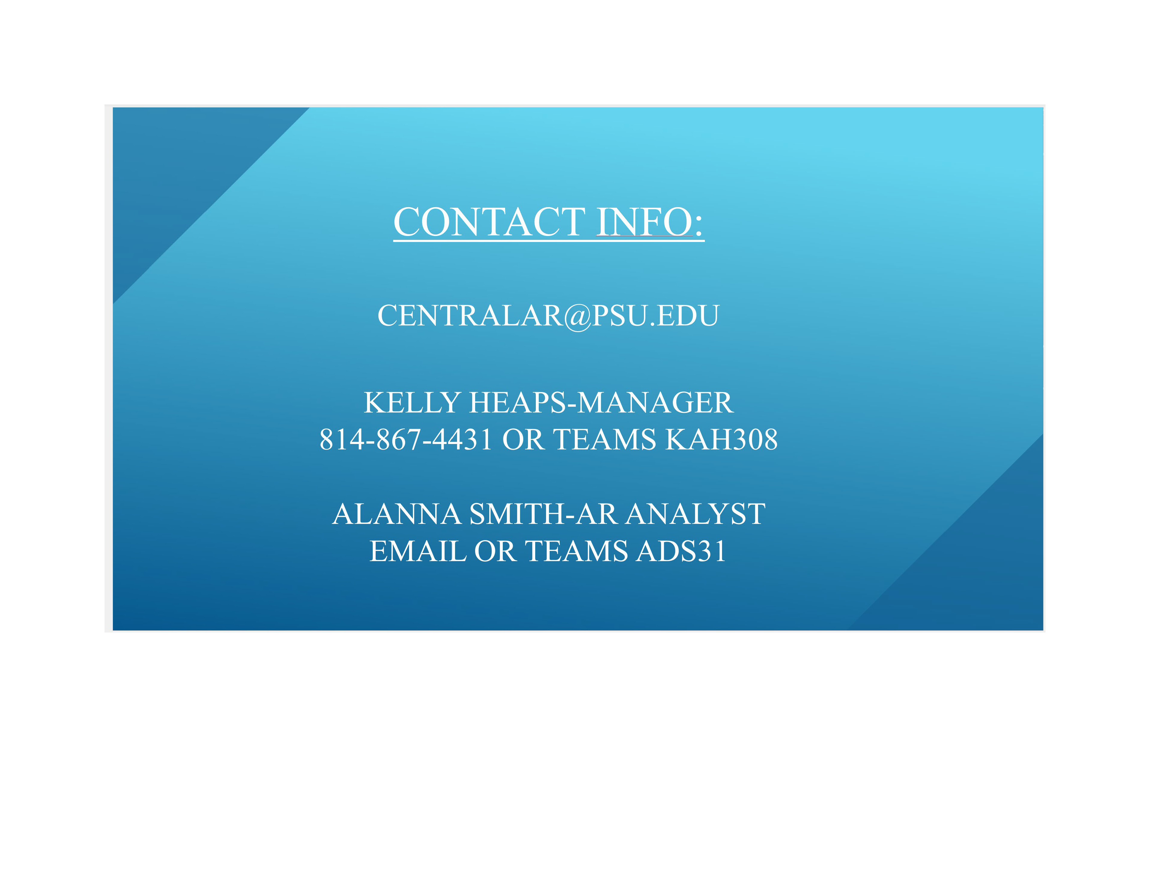 Image of Contact Information PowerPoint Slide